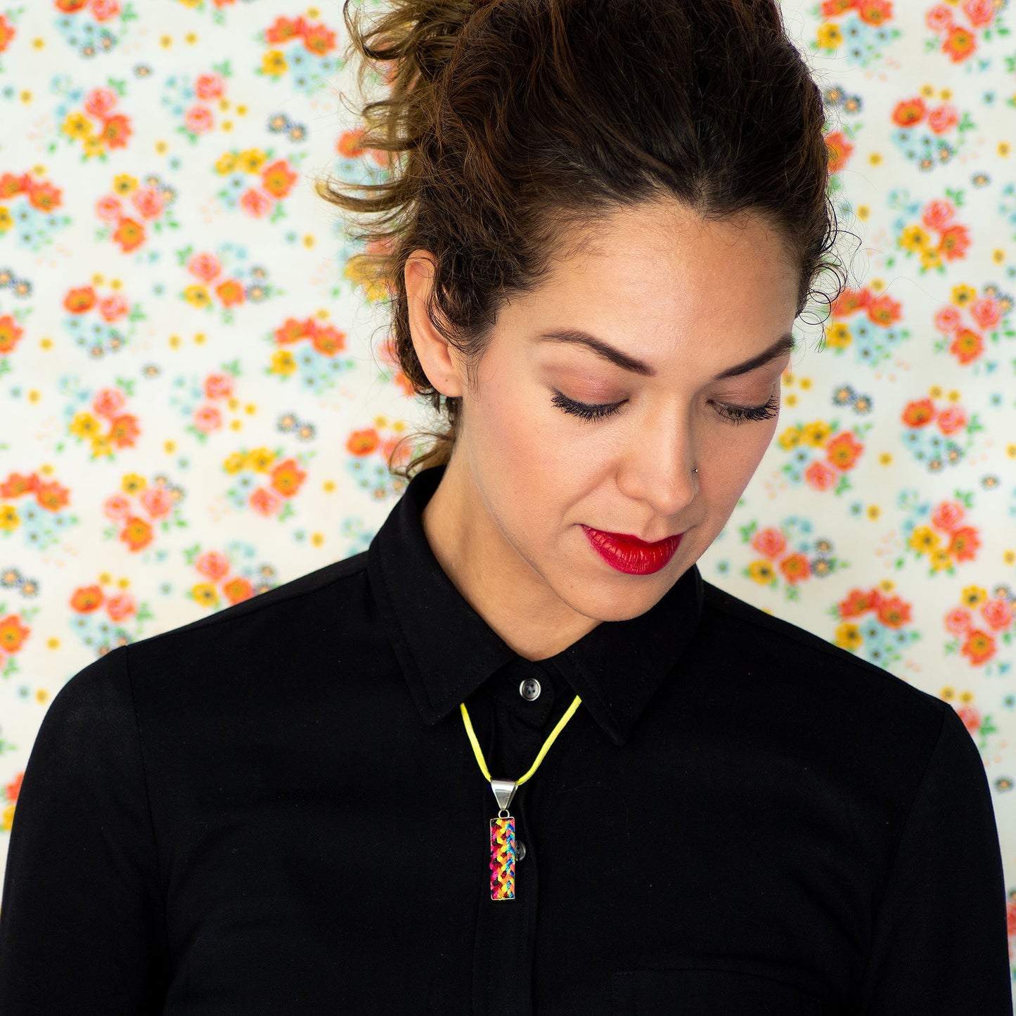 Folk Long Pendant Necklace.