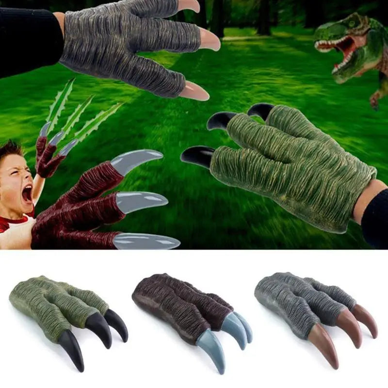 Dinosaur Claw Gloves Cosplay Jurassic Play Model Halloween Werewolf Trick Children Toys Kids Party Gift Prop Hands Q4H5