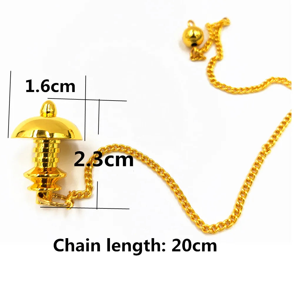 pendulum pendant male Dowsing Healing Metal Dowsing Pendulum Copper Pendent Pendulum for Reiki Healing Divinatio