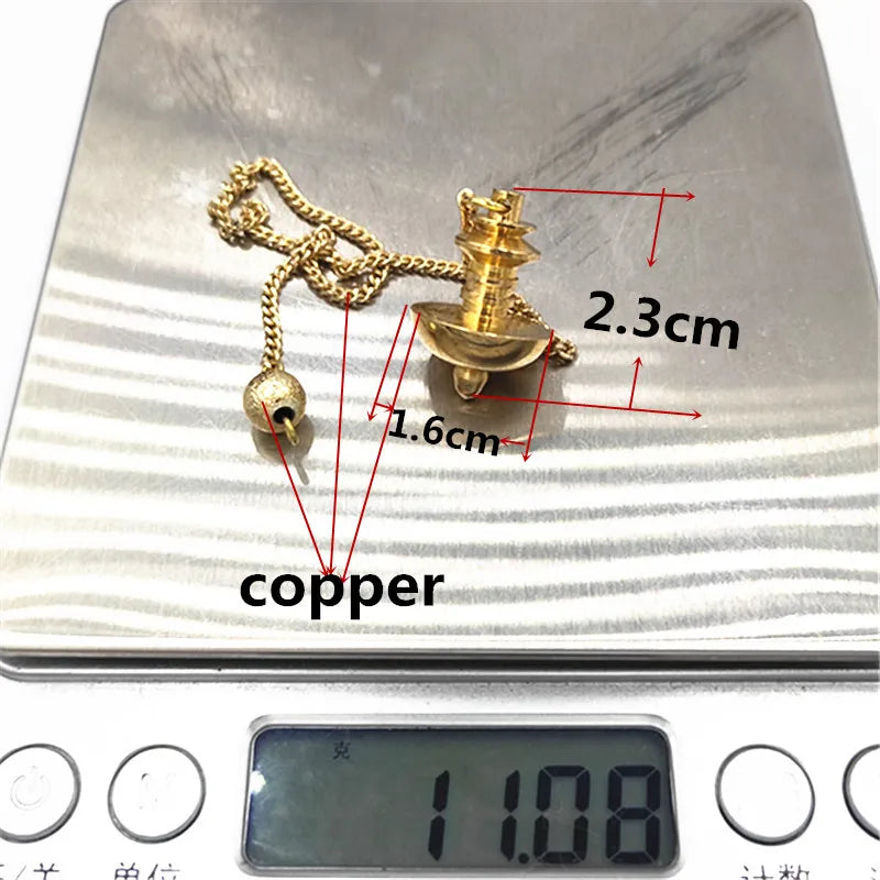 pendulum pendant male Dowsing Healing Metal Dowsing Pendulum Copper Pendent Pendulum for Reiki Healing Divinatio
