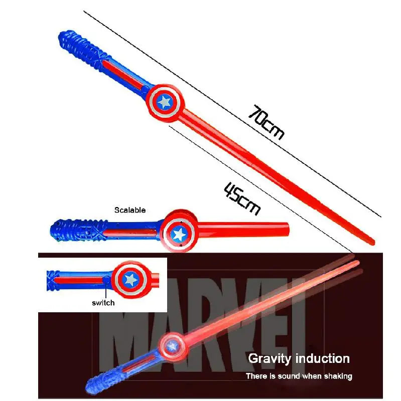 The Avengers Captain America Costume Child Cosplay Super Hero Halloween Role Play Led Shield Mask Sword Launcher Toys For Kids