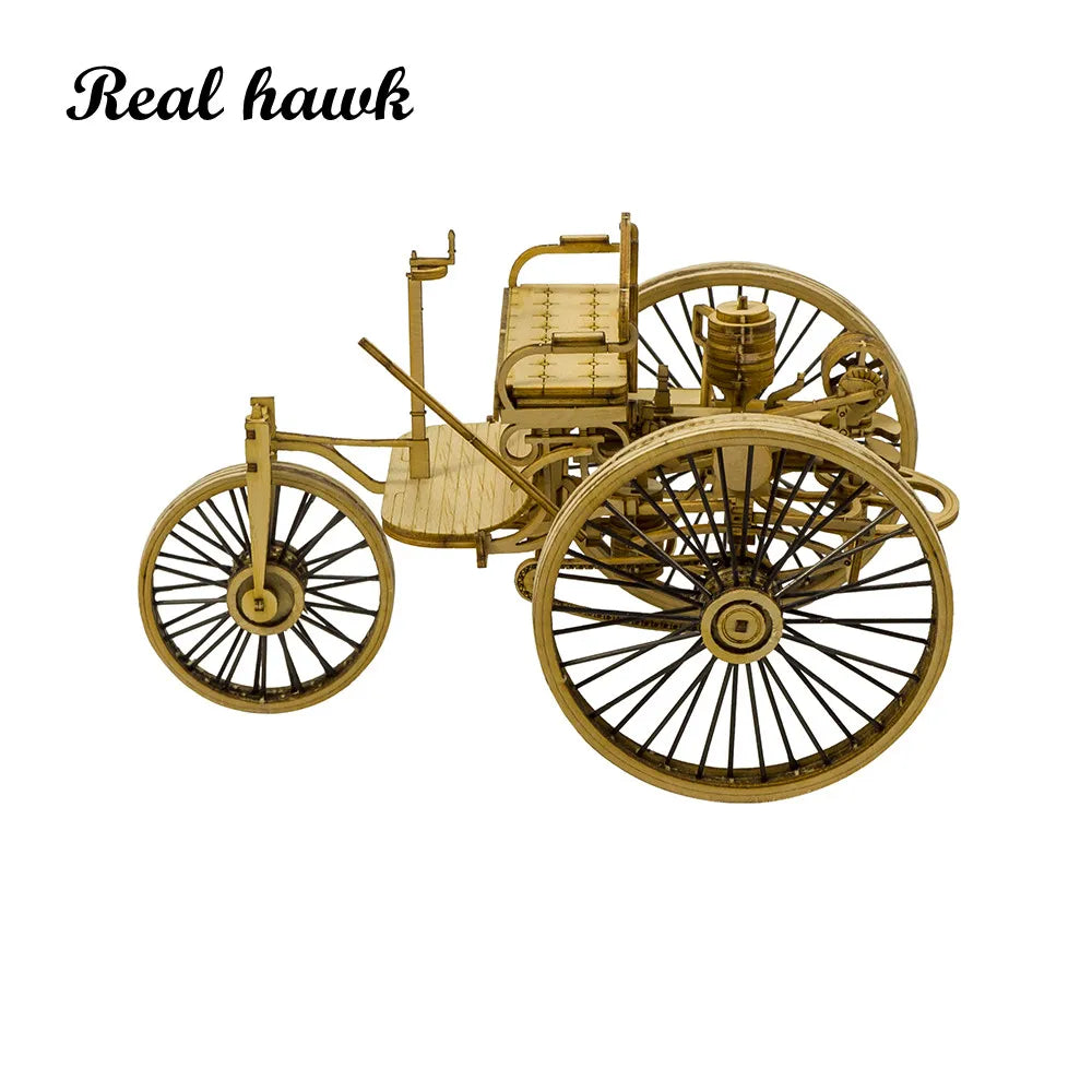 Wooden Toys Building DIY Craft Wood Furnishing Christmas Gift Present Static Model Kit Car Vintage II