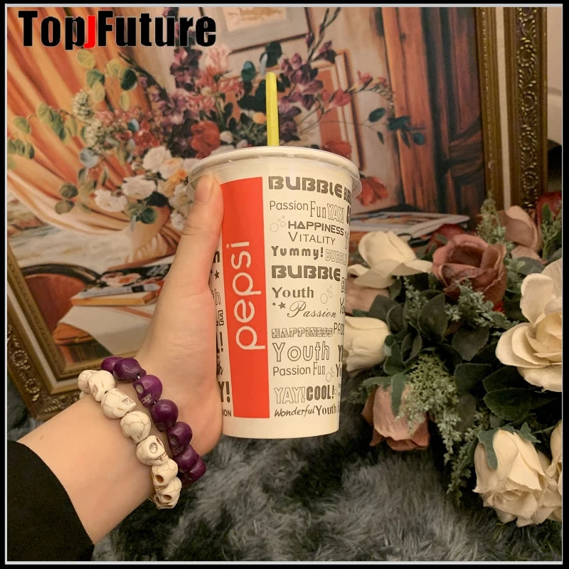 Gothic Lolita Cosplay Harajuku New cool girl skull punk hip hop white black skeleton Turquoise bracelet Halloween Cosplay props