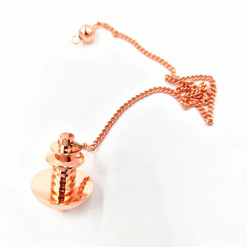 pendulum pendant male Dowsing Healing Metal Dowsing Pendulum Copper Pendent Pendulum for Reiki Healing Divinatio