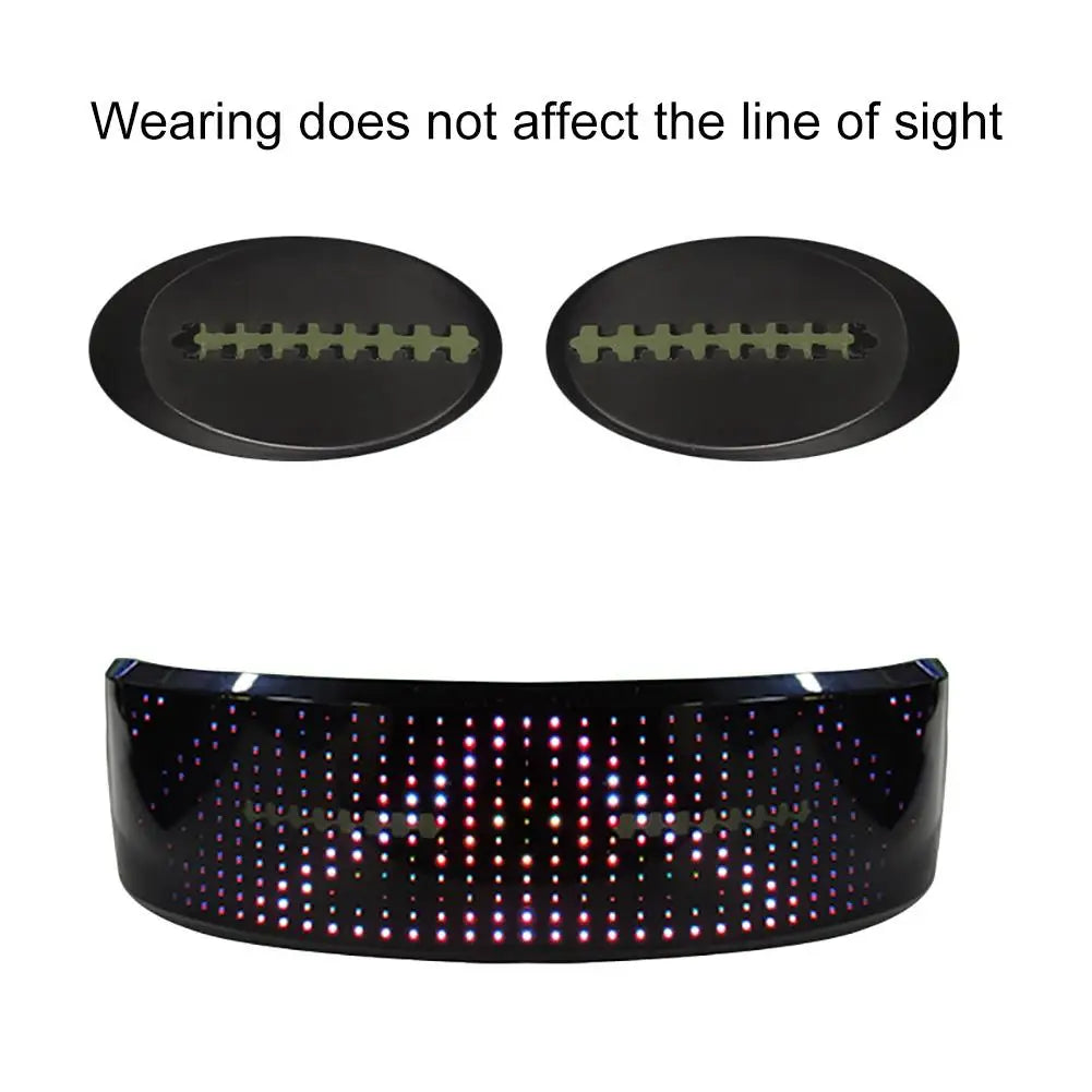 Shining LED Glasses Luminous Futuristic Electronic Visor Glasses Bluetooth Light Up Glasses Halloween Bar Performance Prop APP