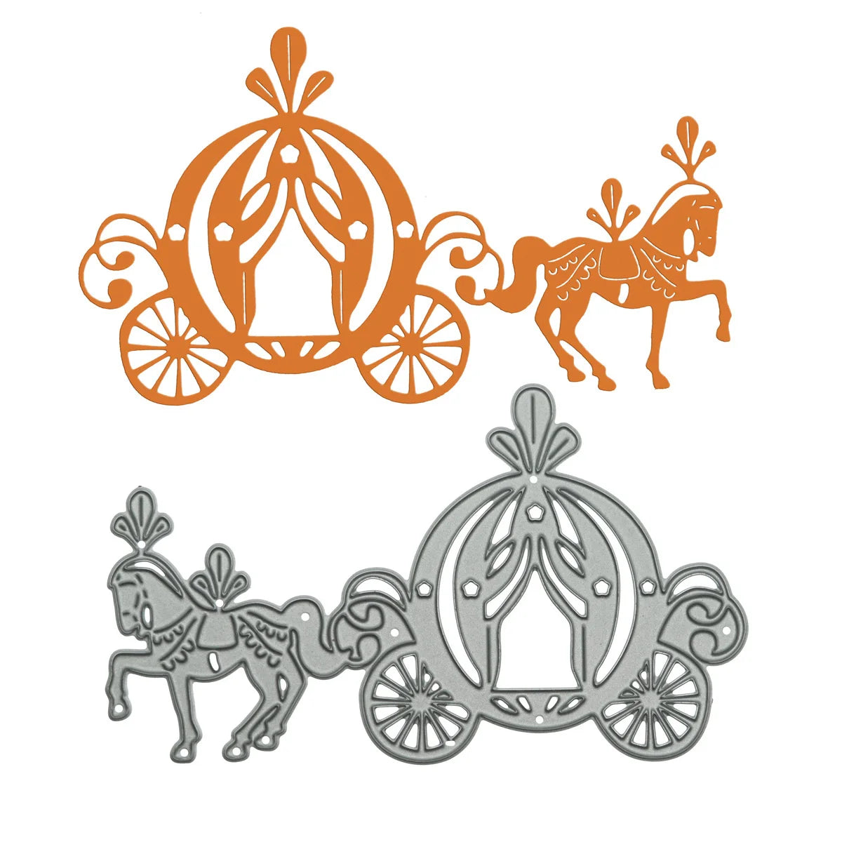 For Scrapbooking Carriage Pattern Metal Cutting Dies DIY Memory Card Photo Album Clipart Paper Art Work Decorating