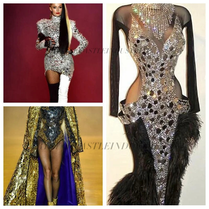 Crystal Castle Shiny Big Size Acrylic Holes Mirror Stones Sew On Strass Latin Dress Dance Wears Flat Rhinestones for Clothing