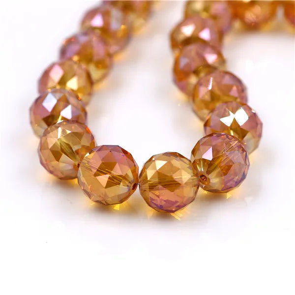 Crystal Beads Jewelry 16mm Glass Round Ball 10pcs/lot Faceted Loose Lampwork Beading For DIY Needlework Accessories