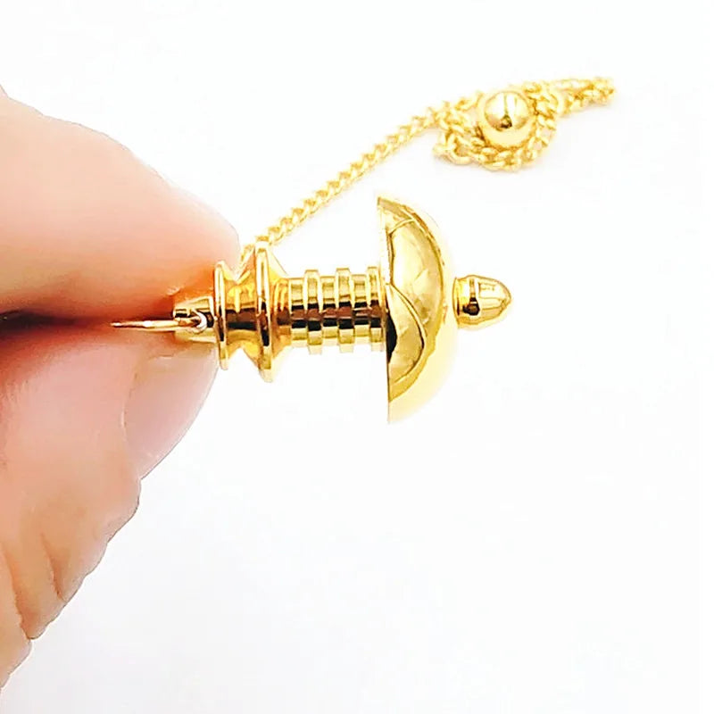 pendulum pendant male Dowsing Healing Metal Dowsing Pendulum Copper Pendent Pendulum for Reiki Healing Divinatio