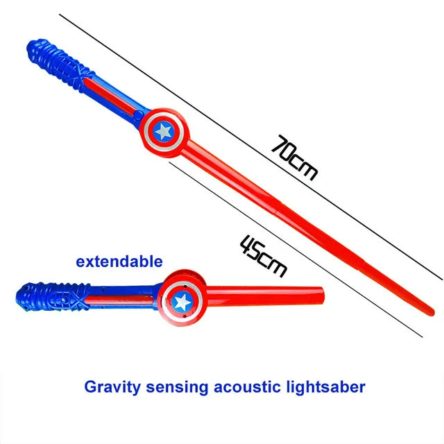 The Avengers Captain America Costume Child Cosplay Super Hero Halloween Role Play Led Shield Mask Sword Launcher Toys For Kids