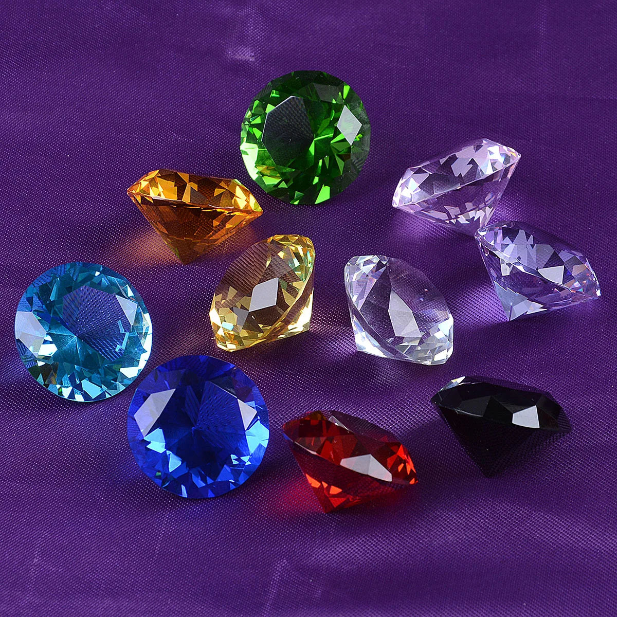 Crystal Glass Marbles Diamond  30mm Crafts Ornament Jewelry Home Decor Accessories Gift