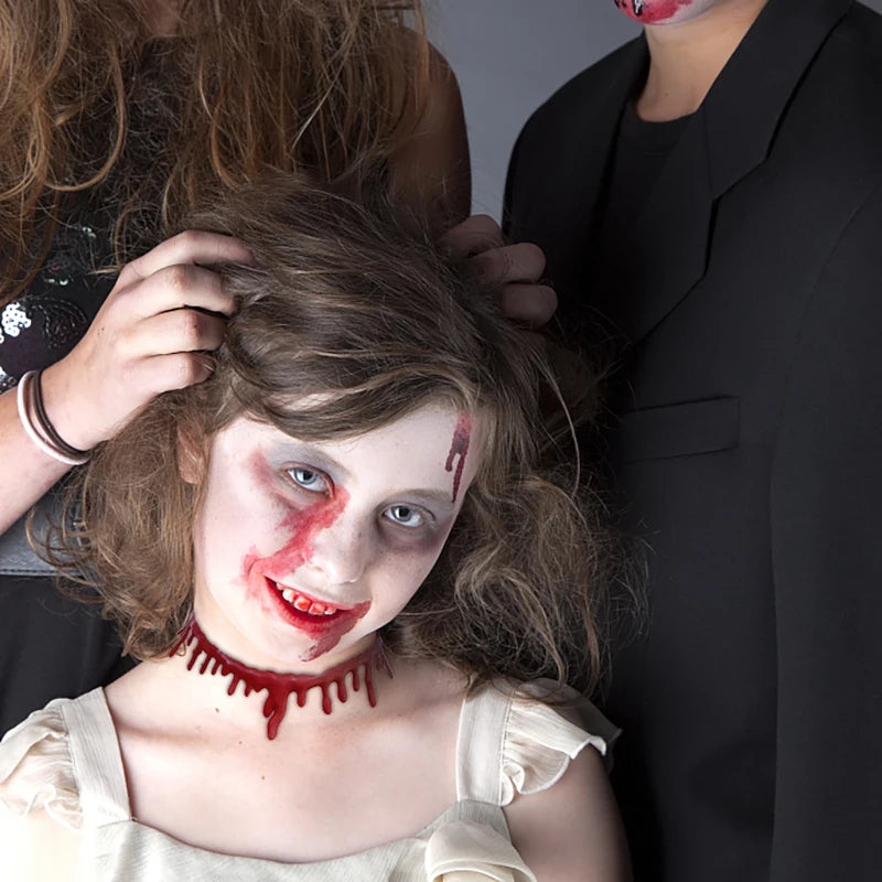 Halloween Blood Necklace Women Chokers Necklaces Halloween Party DIY Decorations Horror Props Kids Toy Gift Haunted House