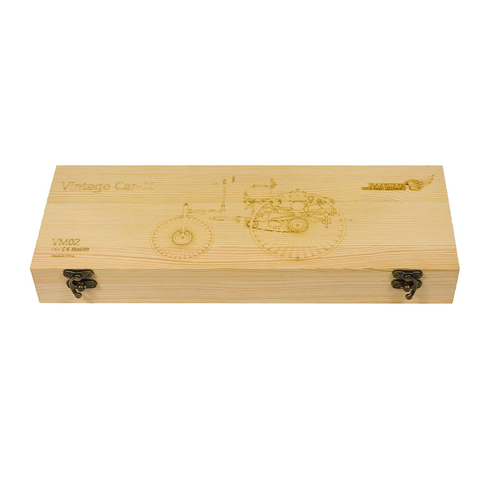 Wooden Toys Building DIY Craft Wood Furnishing Christmas Gift Present Static Model Kit Car Vintage II