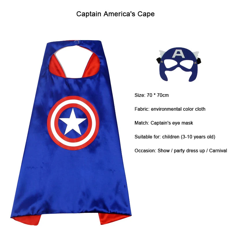 The Avengers Captain America Costume Child Cosplay Super Hero Halloween Role Play Led Shield Mask Sword Launcher Toys For Kids
