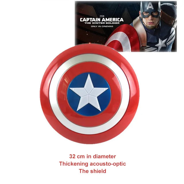 The Avengers Captain America Costume Child Cosplay Super Hero Halloween Role Play Led Shield Mask Sword Launcher Toys For Kids