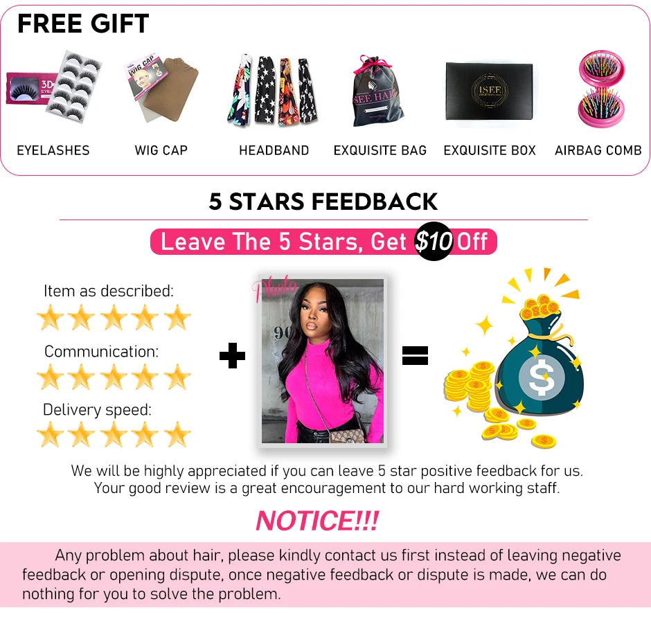 HD Lace Frontal Wig 13x6 Transparent Lace Frontal Human Hair Wigs Bone Straight Preplucked Wigs For Women On Sale ISEE Hair