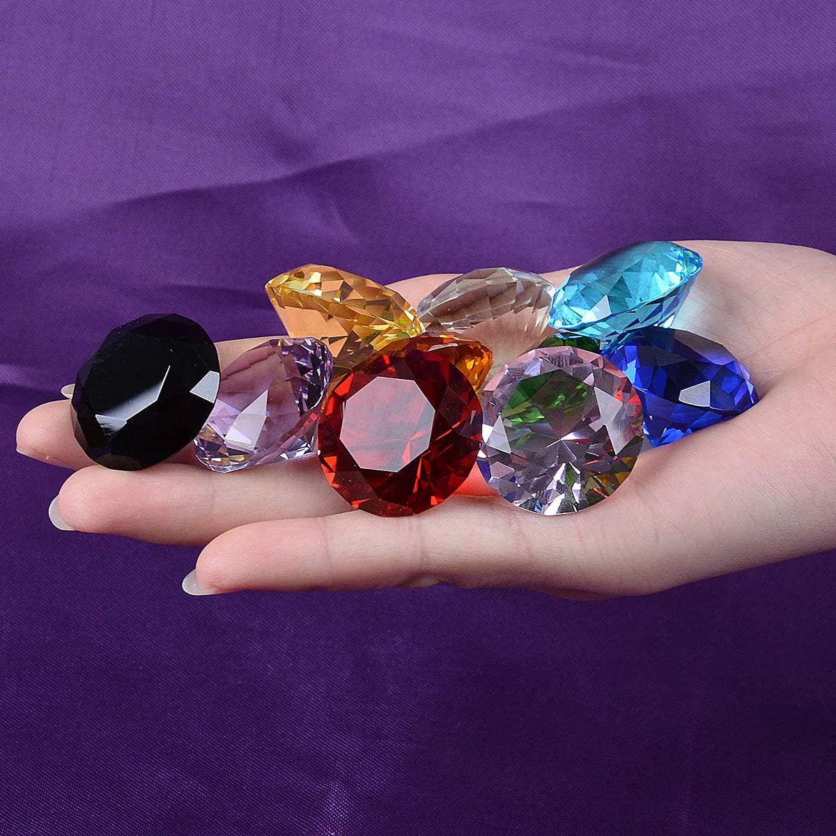 Crystal Glass Marbles Diamond  30mm Crafts Ornament Jewelry Home Decor Accessories Gift
