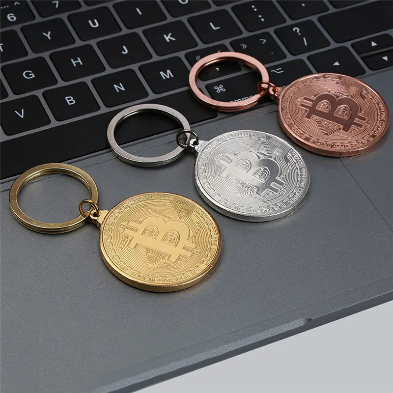 Gold/Silver Plated Bitcoin Collectible copy Coin Pirate Treasure Coins Props Toys For Halloween Party Cosplay Non-currency