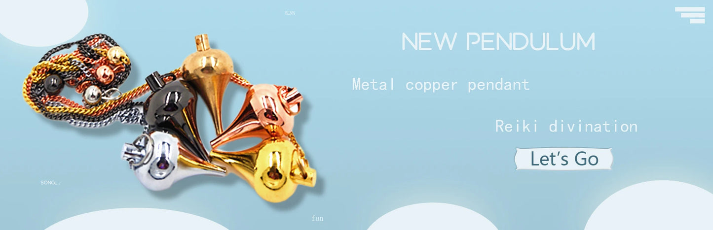 pendulum pendant male Dowsing Healing Metal Dowsing Pendulum Copper Pendent Pendulum for Reiki Healing Divinatio