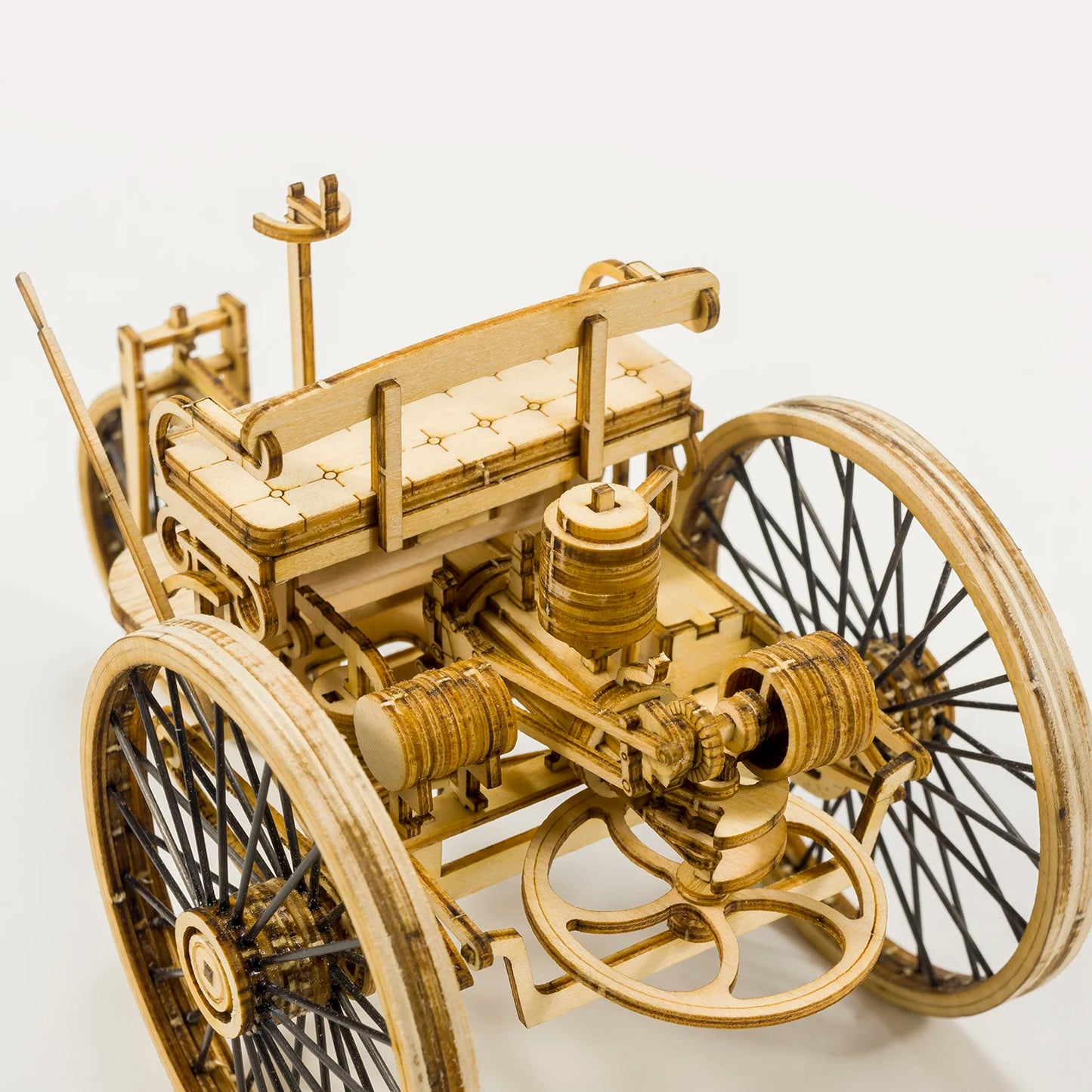 Wooden Toys Building DIY Craft Wood Furnishing Christmas Gift Present Static Model Kit Car Vintage II