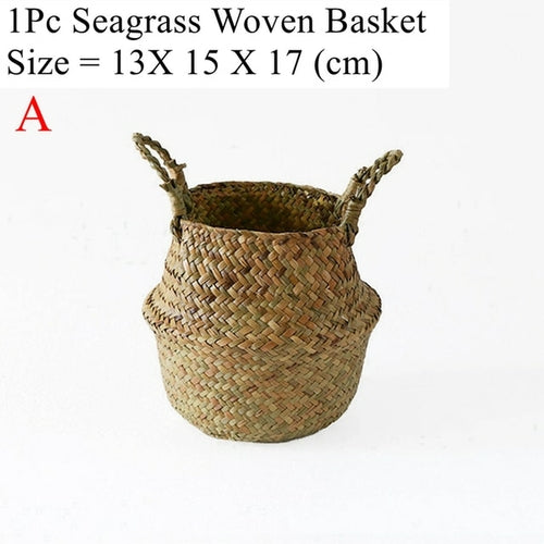 LuanQI Wicker Storage Basket  Flower Baskets Potted Plant Laundry