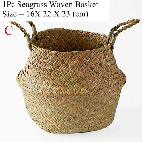 LuanQI Wicker Storage Basket  Flower Baskets Potted Plant Laundry