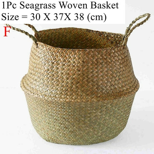 LuanQI Wicker Storage Basket  Flower Baskets Potted Plant Laundry