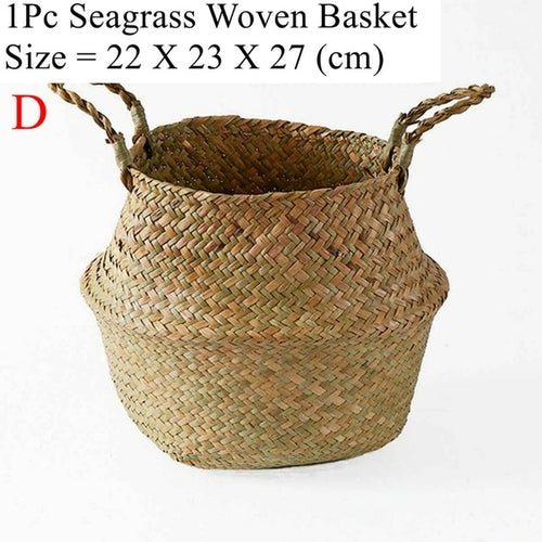 LuanQI Wicker Storage Basket  Flower Baskets Potted Plant Laundry