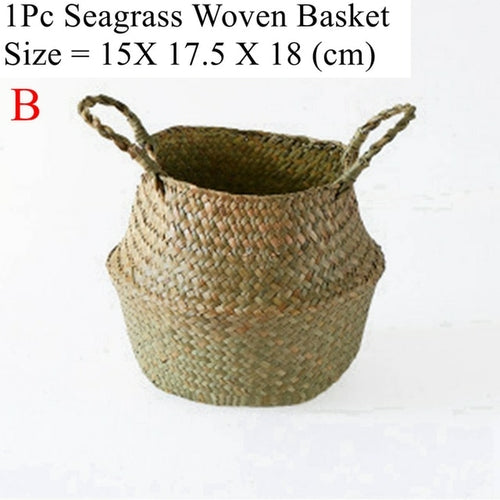 LuanQI Wicker Storage Basket  Flower Baskets Potted Plant Laundry