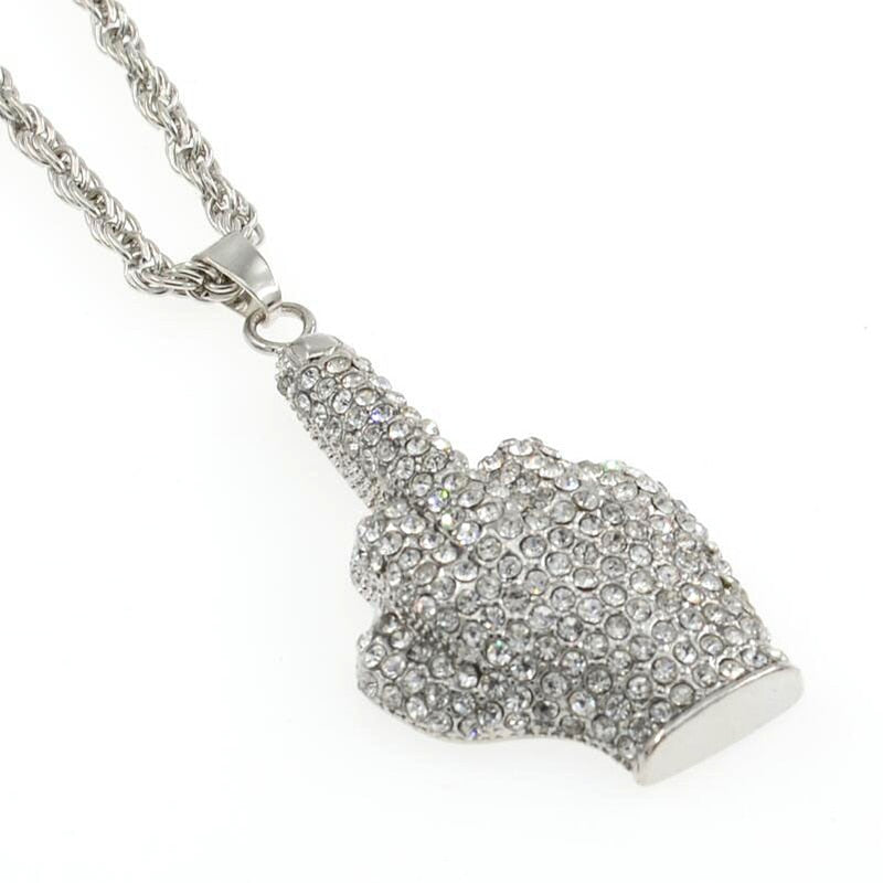 Punk Style Personalized Gesture Hand Pendant