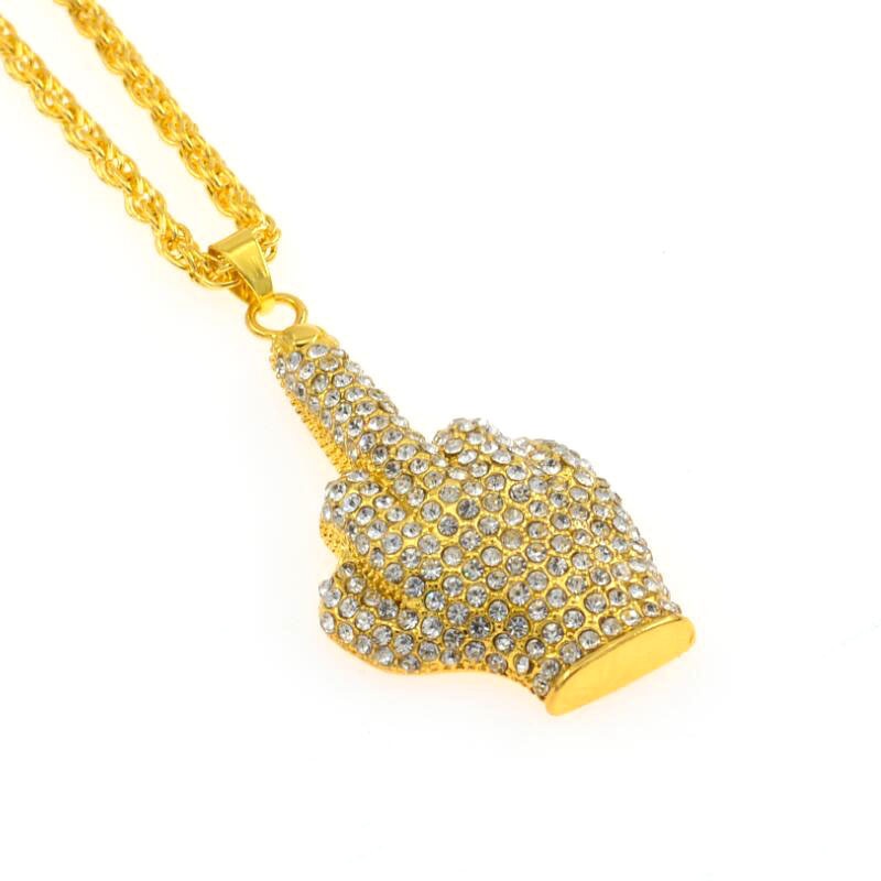 Punk Style Personalized Gesture Hand Pendant