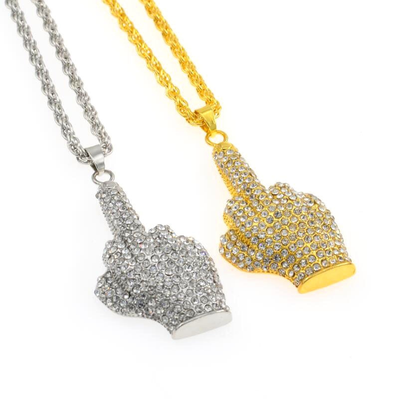 Punk Style Personalized Gesture Hand Pendant