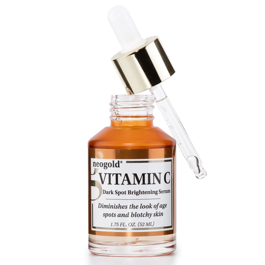 Neogold Brightening Vitamin C Face Serum Anti Aging Eye Serum | Fragrance Free Potent Vitamin C Face Moisturizer Facial Serum For Women Acne Dark Spot Treatment Wrinkles Uneven Skin Tone 2 Fl Oz