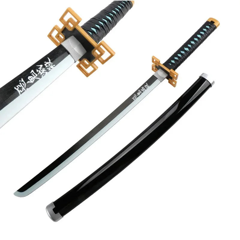 80cm Demon Slayer Katana Sanemi Kyoujurou Anime Toy Sword Role-playing Weapons Halloween Gifts Original Pattern 1:1 Restoration