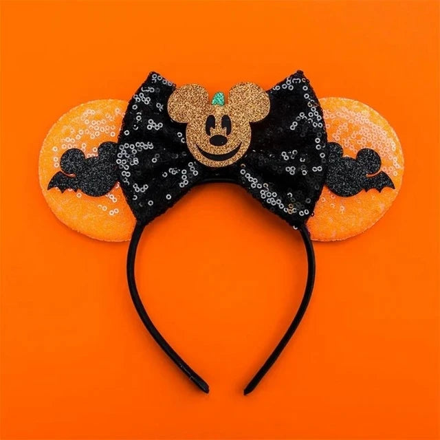 Chic Mickey Mouse Ears Headbands Women Halloween Party Cosplay Bad Guys Hairbands Girls Festival Gift Kids DIY Hair Accessories