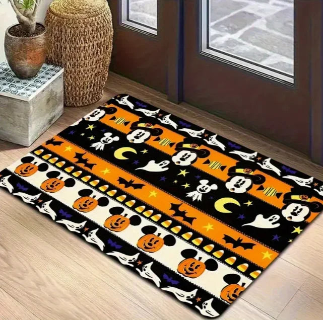 Halloween Pumpkin with Terrifying Face Door Mat Front Door Entrance Inch Welcome Mat for Garden Terrace Home Porch Decoration