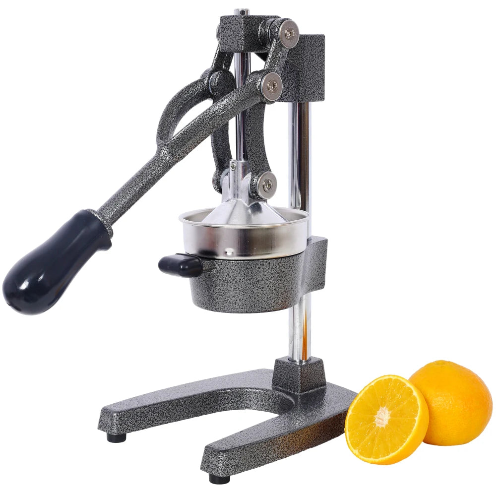 Cast Iron Citrus Juicer , Extra-Large Commercial Grade Manual Hand Press , Heavy Duty Countertop Squeezer for Fresh Orange Juice