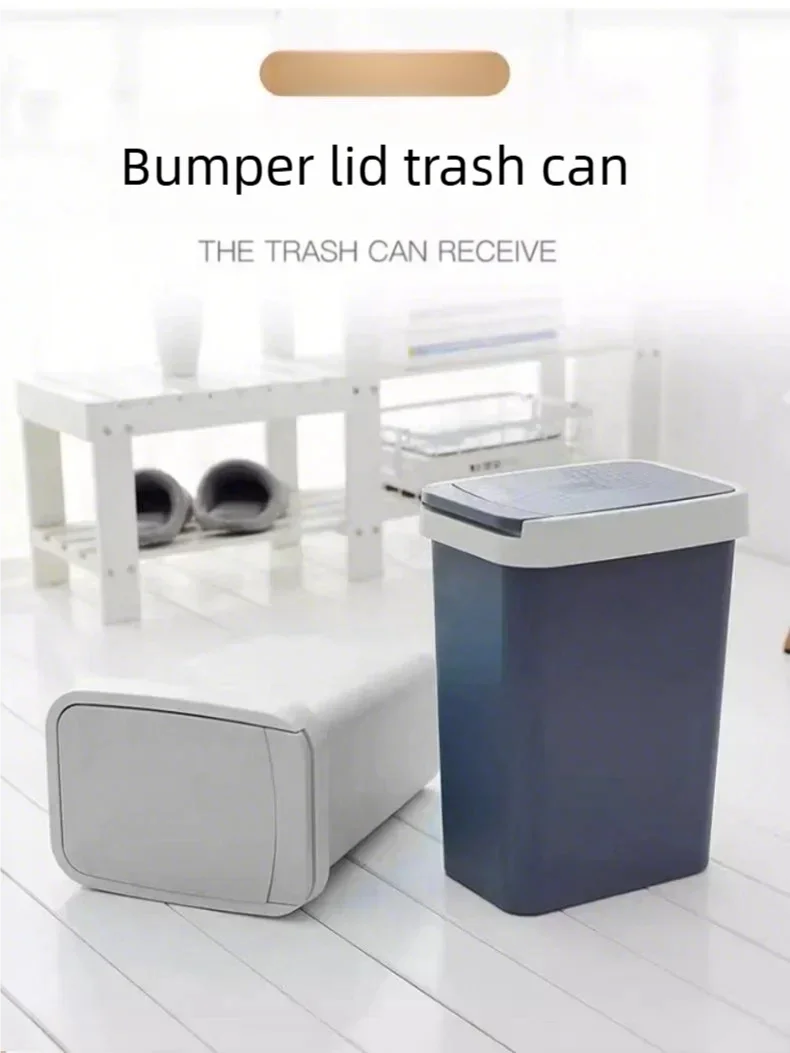 Odor Proof Diaper Pail Household Trash Can with Pop-Up Lid for Bedroom Bathroom Living Room Kitchen - Eco-Friendly Waste Bin