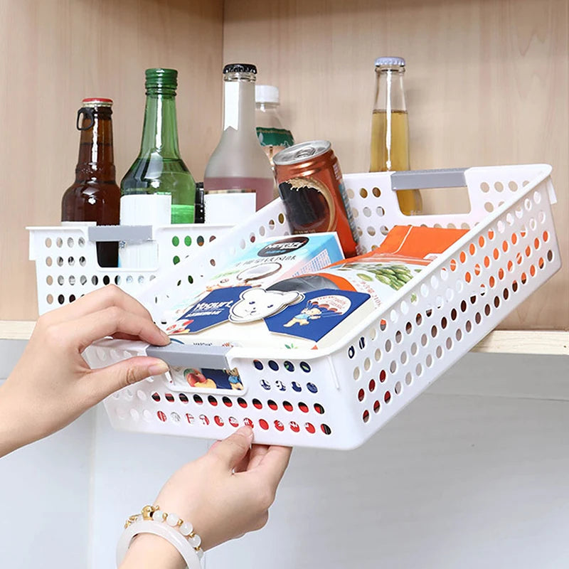 Household Hollow Out Storage Basket For Miscellaneous Toys And Cosmetics Desktop Minimalist Plastic Storage Basket