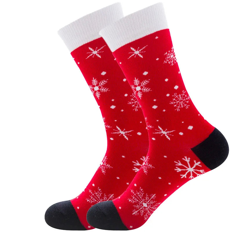 Men Women Socks Lover Christmas Halloween Celebrate Santa Elk Gift Party Biscuits Snow Happy Funny Tide Cotton Socks EU38-46