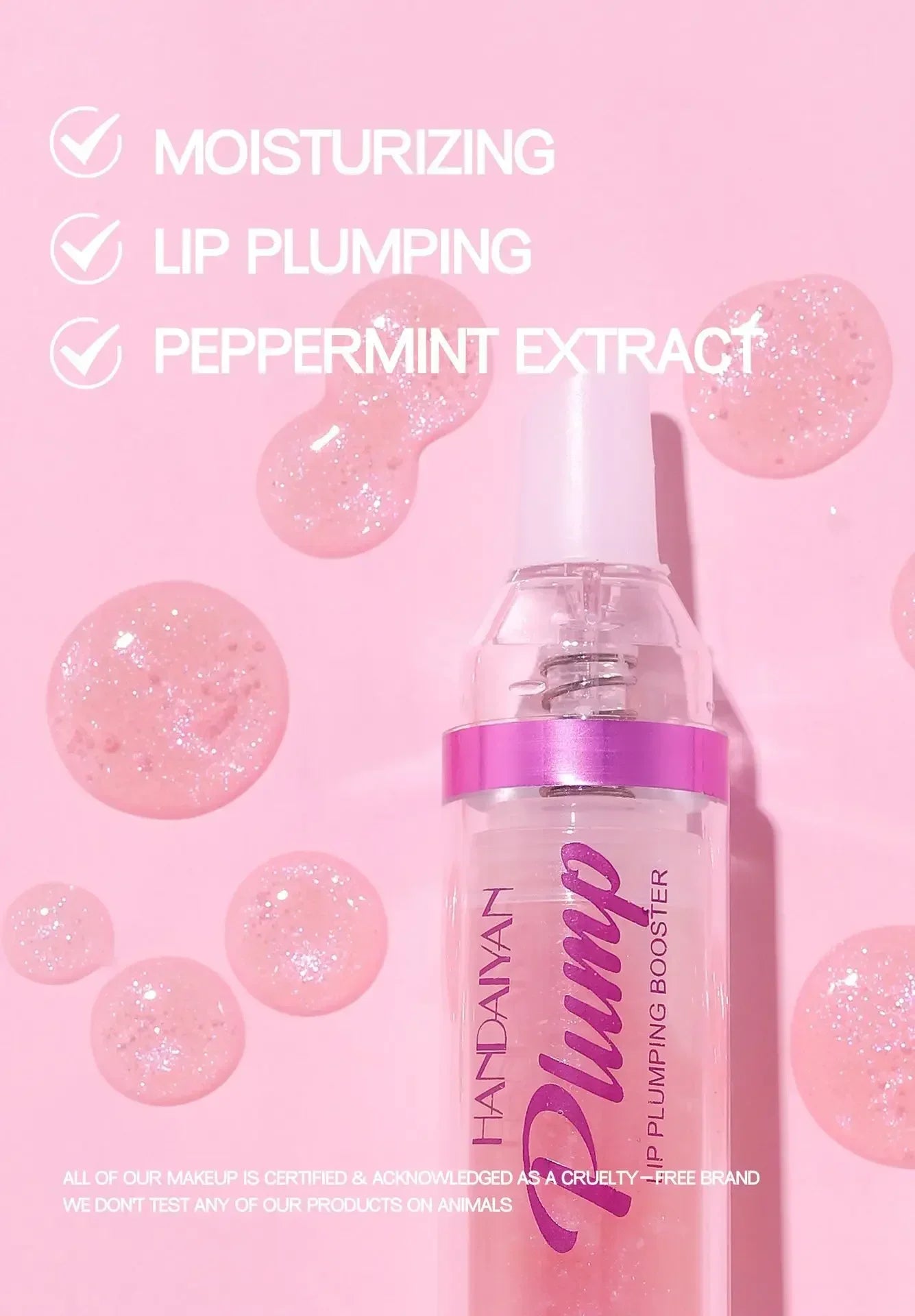 Lip Plumping Booster Lasting Sexy Plumper Glitter Red Nude Lipstick Liquid Waterproof Moisturize Oil Lipgloss Makeup Lip Care