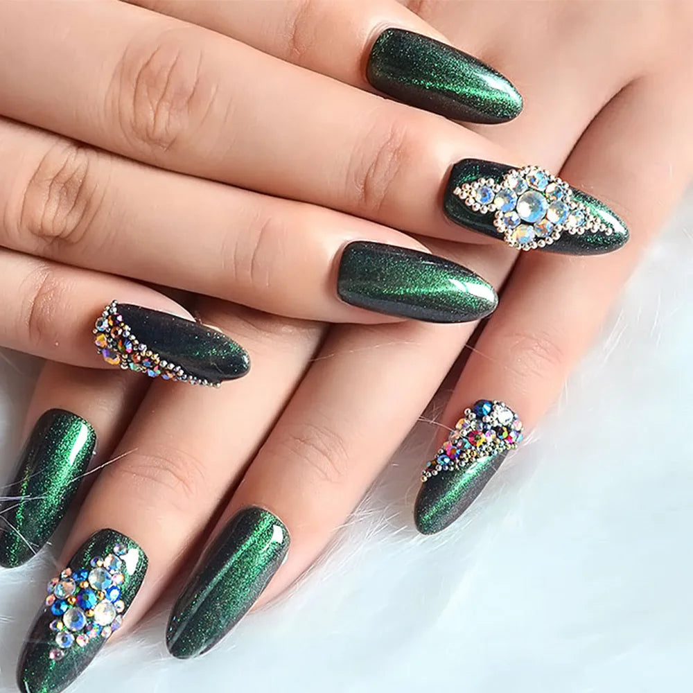 1 Box Multi-size AB Crystal Nail Rhinestones Flat Bottom Crystal Clear Diamond Gems DIY Nail Art Decorations Strass Stones