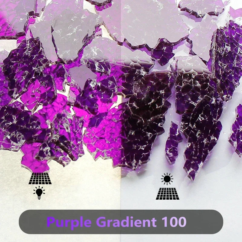 Colorful Ice Crack Fragments Crystal Mosaic DIY Creative Handmade Mosaic Art Colored Tempered Glass Transparent Particles 100g