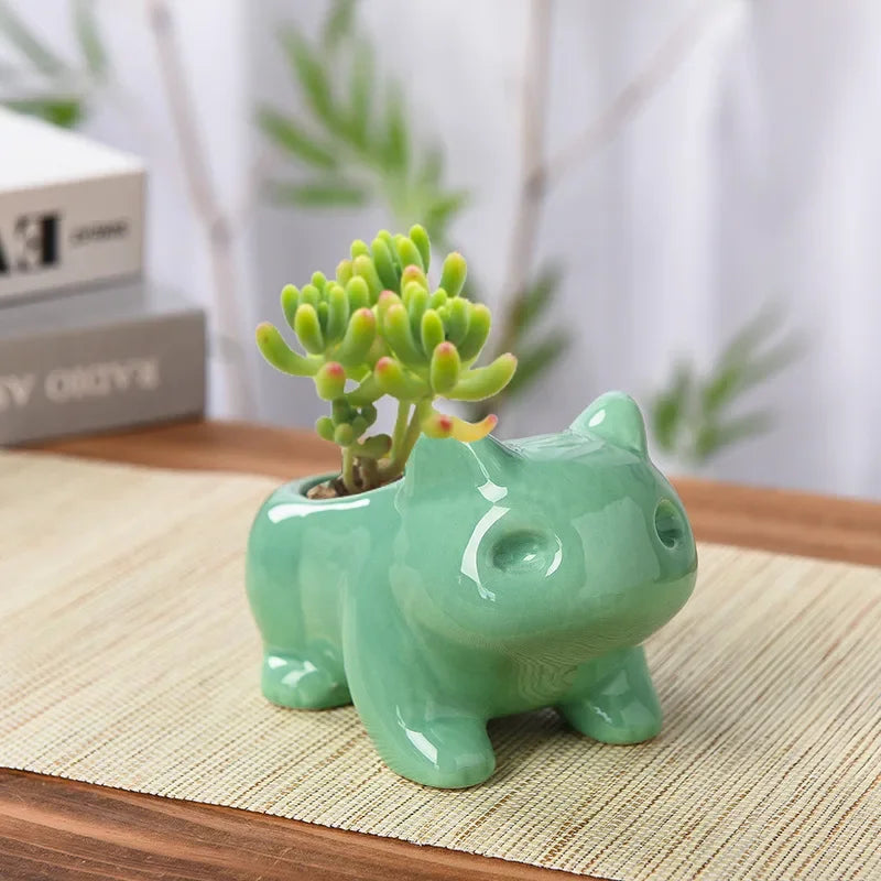 Creative Ceramic Mini Flowerpot Succulent Planter Flower Pot with Hole