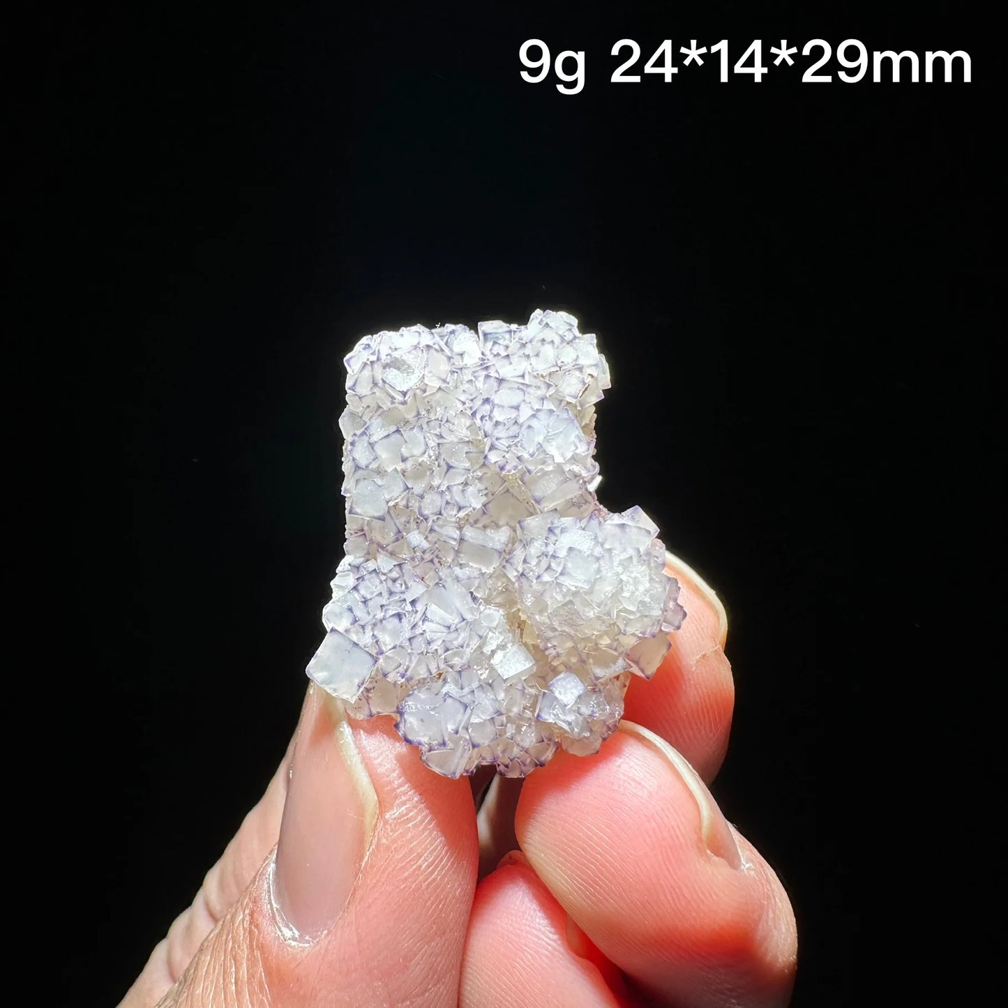 Natural Purple edge fluorite mineral specimen healing crystal gem collection Mineral Quartz Rock Healing Stone Home Decor