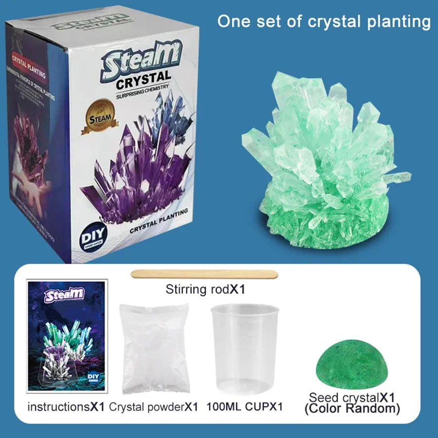 Crystal planting experiments, Science and education toys, DIY growable crystals, Color Random, Christmas/Halloween Gifts