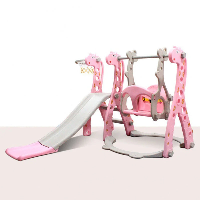 Household Children's Toys Slide Indoor Outdoor  Family Playground  Props Cartoon Giraffe Combination Swing Toys Gift for Kids