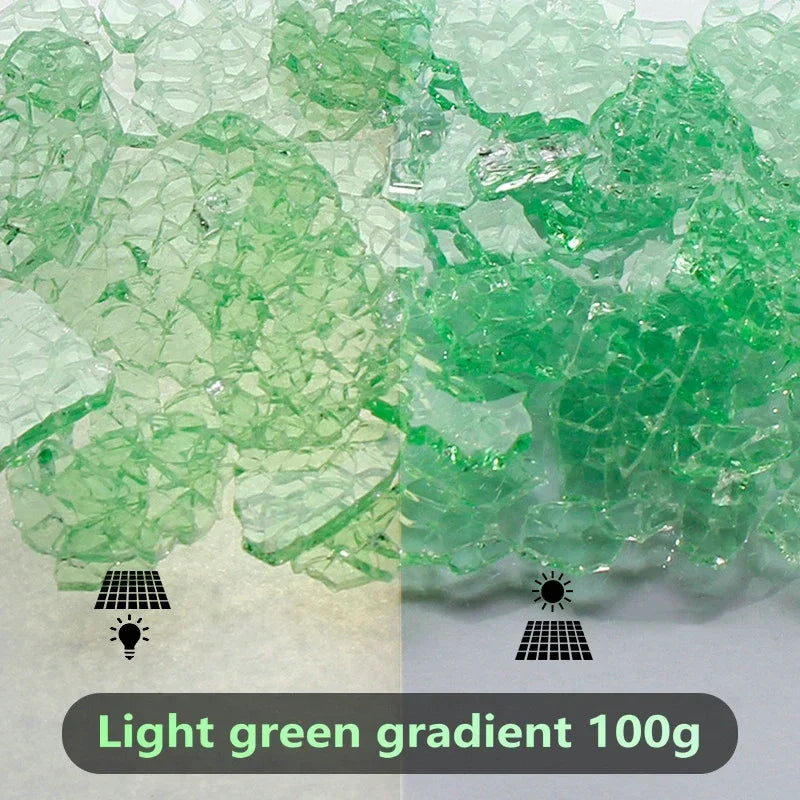 Colorful Ice Crack Fragments Crystal Mosaic DIY Creative Handmade Mosaic Art Colored Tempered Glass Transparent Particles 100g