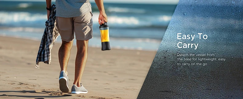 Portable Blender Cordless Self-Cleaning Mini Blender with Lid Silent Mini Travel Blender with Stainless Steel Blades USB Charge