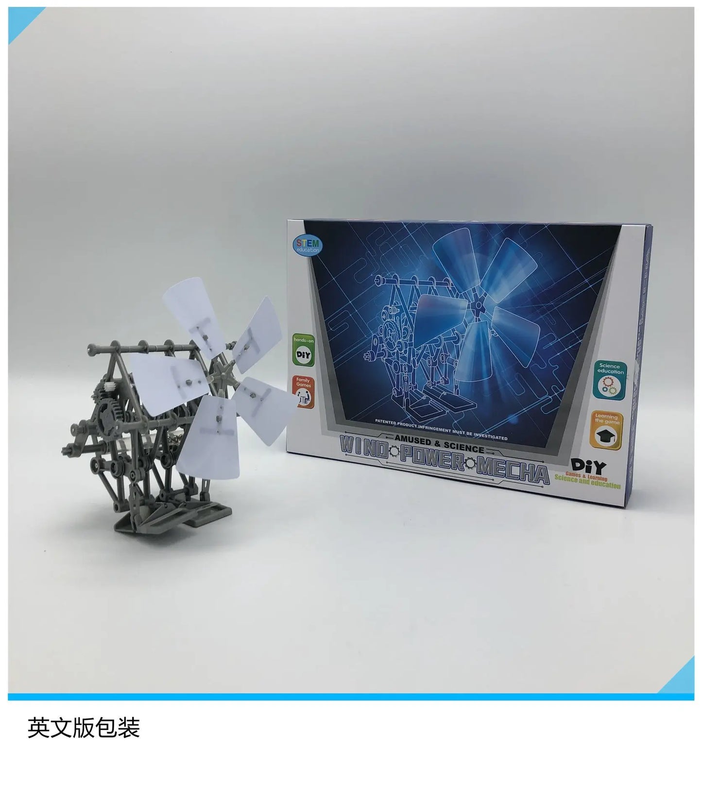 Child/Adult DIY Toy Hand-invented Robot Creative Wind Energy Powered Mechanical Puzzle Education Toys Gifts